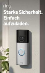 Ring Ring Battery Video Doorbell 2K Plus, Akumulatorsko zvono, 6x zoom