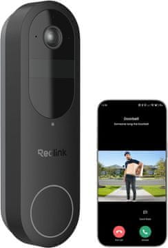 Reolink Reolink Video zvono, 2K Akumulatorsko zvono s kamero, 1:1 pogled od glave do pete