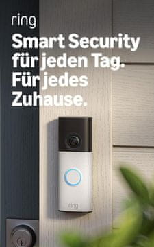Ring Ring Battery Video Doorbell 2K (najnovejša gen.) - Akumulatorska video domofon, 6x zoom, E