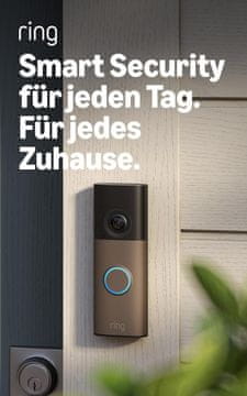 Ring Ring Battery Video Doorbell 2K (najnovejša gen.) - Akumulatorska video domofon, 6x zoom, E