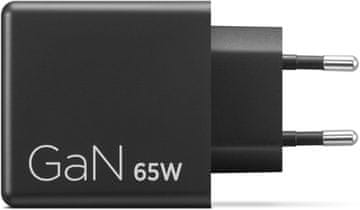 Lenovo Lenovo Dual USB-C 65W GaN polnilnik, črn