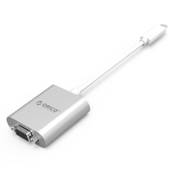 Orico PTAV adapter USB-C / 3.5mm - VGA, bel