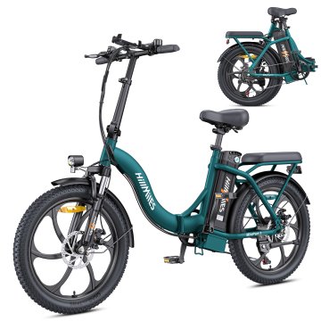 HILLMILES HillMiles MilePort 1 zložljivo električno kolo 20", 250 W, baterija 36 V 13 Ah, široke pnevmatike in do 100 km dosega