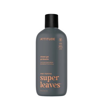 Attitude Gel za prhanje za moške Super Leaves Patchouli & Bourbon (gel za prhanje) 415 ml