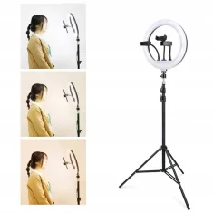Dexxer 150W LED obročna selfie lučka 33cm + stativ 220cm in daljinec