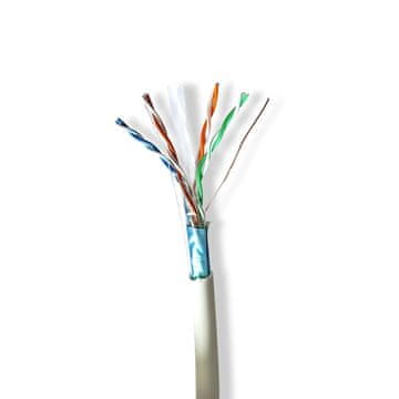 Nedis Zvitek omrežnega kabla | CAT6 | Nasedlo | F/UTP | Bare Copper | 305,0 m | Notranji | Okrogla | LSZH | Siva | Darilna škatla