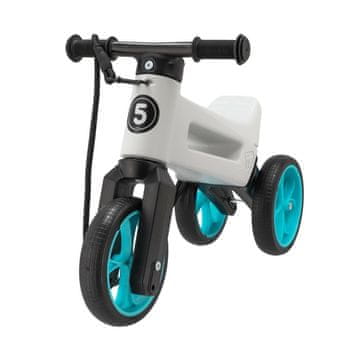 Teddies Otroški poganjalnik Funny Wheels Rider SuperSport 2v1, belo-turkizen