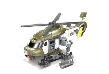 Alltoys Policijski helikopter na vztrajnik 1:16, svetlobni in zvočni učinki