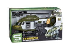Alltoys Policijski helikopter na vztrajnik 1:16, svetlobni in zvočni učinki