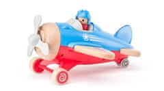 Woody Leseno letalo z zvokom in lučjo s figurico pilota