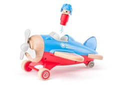 Woody Leseno letalo z zvokom in lučjo s figurico pilota
