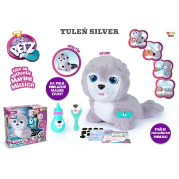 Alltoys Interaktivni plišasti tjulenj Silver z dodatki