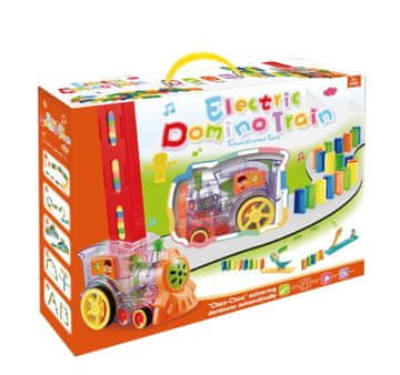 Alltoys Premikajoči se vlak z dominami za sestavljanje domino proge