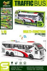 Alltoys Beli avtobus v merilu 1:16