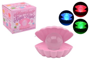 Johntoy LED svetilka školjka z biserom, spreminjanje barv, USB