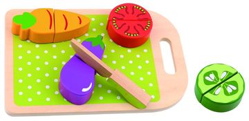 Alltoys Otroški leseni komplet za rezanje zelenjave, 10-delni