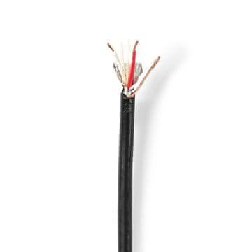 Nedis Kabel mikrofona 2 x 0 35 mm² Baker 100 0 m Okrogla PVC Črna Kolut