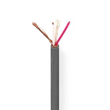 Nedis Kabel mikrofona 2 x 0 23 mm² Baker 100 0 m Okrogla PVC Temno siva Kolut
