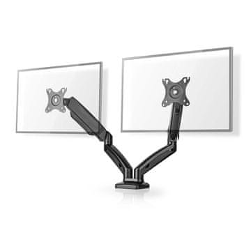 Nedis Nosilec za namizni monitor Plinska vzmet 2 zaslona 15 32 75x75 100x100 Polno gibanje