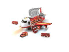 Alltoys Gasilsko letalo s tovornim prostorom in 3 avtomobilčki 1:64