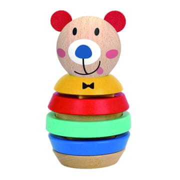Alltoys Leseni zložljivi stolp v obliki medvedka