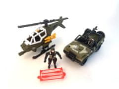 Alltoys Vojaški komplet z vozilom, helikopterjem in 2 vojakoma