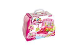 Alltoys Otroški kuhinjski komplet v kovčku v obliki avtomobila