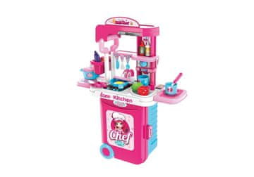 Alltoys Otroški kuhinjski komplet 3 v 1 v kovčku z dodatki