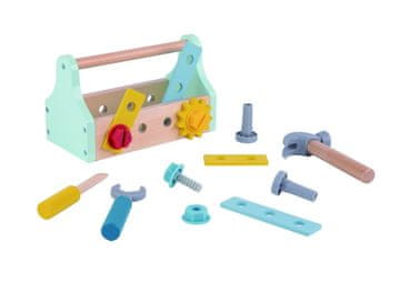 Alltoys Otroški lesen komplet orodja v prenosnem kovčku Tooky Toy