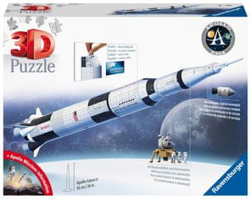 Ravensburger 3D sestavljanka vesoljske rakete Saturn V, 432 kosov