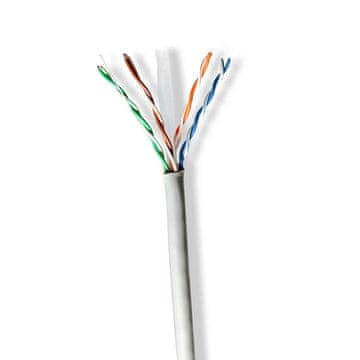 Nedis Zvitek omrežnega kabla CAT6 Trdna U UTP CCA 305 0 m Notranji Okrogla PVC Siva Pull Box