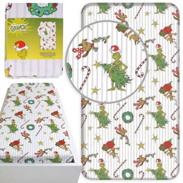 sarcia.eu Božično posteljno perilo za otroke, bombažno perilo z elastičnim trakom, 100% BOMBAŽ 90x200cm+25cm, OEKO-TEX
