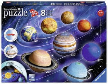 Ravensburger 3D sestavljanka Osončje, 522 delov