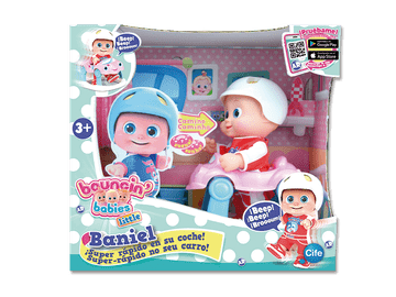 Alltoys Lutka dojenček Baniel v avtomobilčku