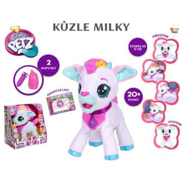 Alltoys Interaktivni plišasti kozliček Milky z zvoki in dodatki