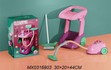 Alltoys Otroški čistilni set z vozičkom in sesalnikom