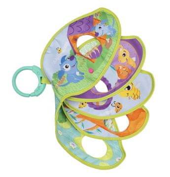 Playgro Interaktivna tekstilna knjiga s petimi živalskimi prstnimi lutkami