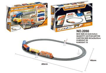 Alltoys Električni komplet vlaka z železniško progo, 17 delov