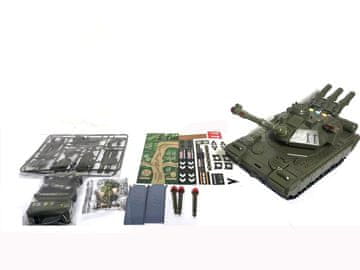Alltoys Igralni komplet v obliki tanka z lučmi, zvokom in 4 vozili