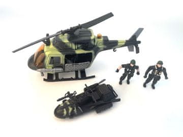 Alltoys Vojaški helikopter z odlagalnim prostorom in 2 figuricama