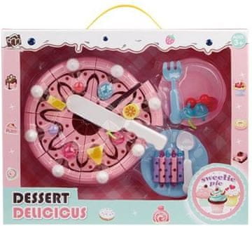 Alltoys Otroški komplet za rojstni dan – torta, posoda in svečke