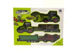 Alltoys Igralni komplet traktor s prikolico in dodatki