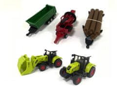 Alltoys Igralni komplet traktor s prikolico in dodatki