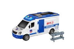 Alltoys Policijski avto 1:16 na vztrajnik z zvočnimi in svetlobnimi učinki