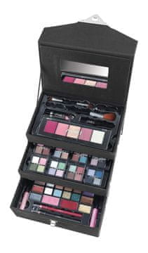 Alltoys Zložljiv kozmetični kovček Beauty Case Velvety, temno siv, 72-delni