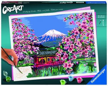 Ravensburger CreArt Slikanje po številkah – Japonski cvetovi češenj
