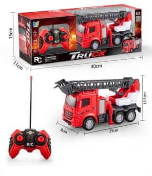 Alltoys RC gasilski tovornjak z lestvijo in svetlobnimi ter zvočnimi učinki