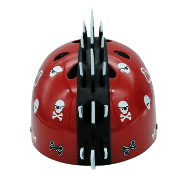 Alltoys Kolesarska čelada Pirati, rdeča, velikost S (52–55 cm)