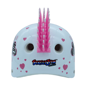 Alltoys Kolesarska čelada Zebra s srčki – velikost M