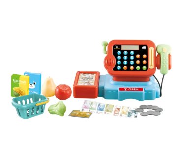 Alltoys Otroška blagajna z dodatki, skenerjem in čitalnikom kartic
